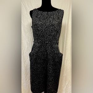 Jones Wear Animal Print Black Dress
